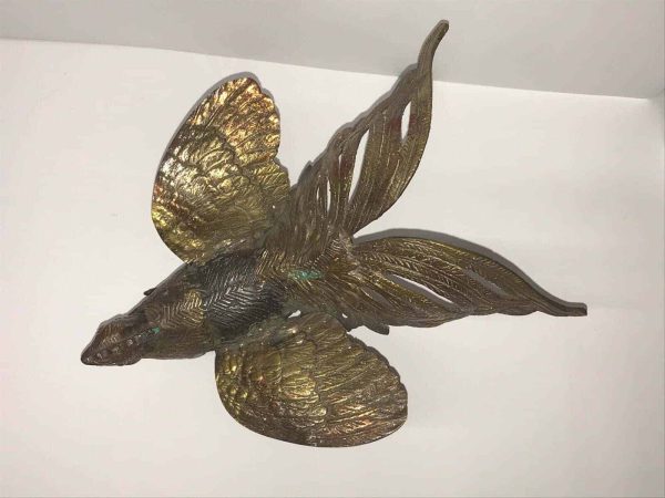 Antique Solid Bronze Cockerel Rooster Sculpture – Rich Patina - Image 3