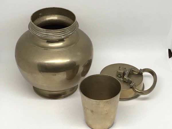 Antique Hindu Brass Chambu Lota Holy Water Vessel – 1.95kg Benares - Image 6