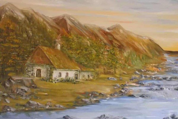 Holocaust Auschwitz Survivor Zbigniew Drecki Oil Painting On Canvas Landscape - Image 4