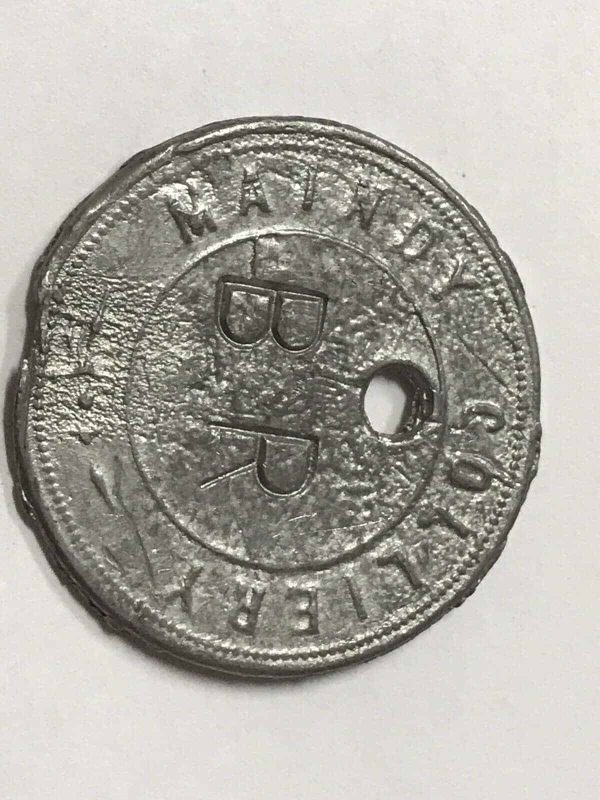 Rare Maindy Colliery Ocean Coal Company Miner’s Check – Antique Coal Token