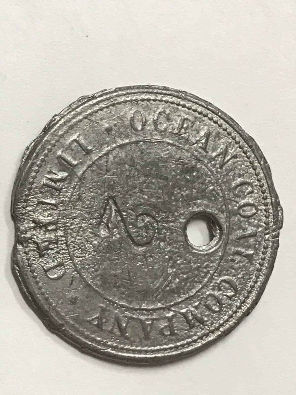 Rare Maindy Colliery Ocean Coal Company Miner’s Check – Antique Coal Token - Image 2
