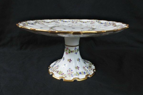 19th Century Copeland Hand Painted Porcelain Cake Stand – c.1880 - Image 2