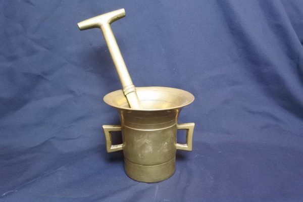 Antique 19th Century Bell Metal Pestle & Mortar – Georgian/Victorian Apothecary - Image 2