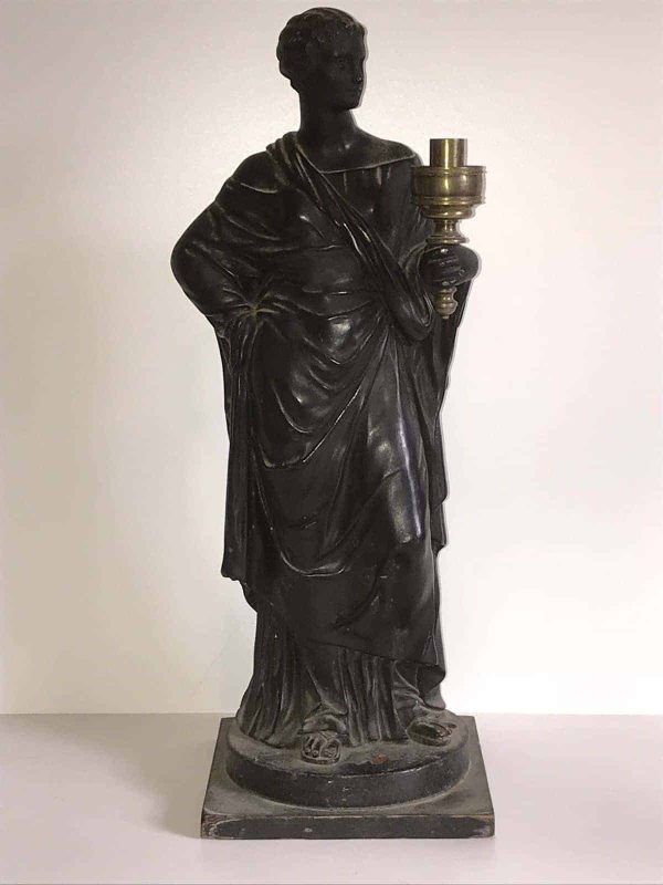Rare 19th Century Ebonised Black Plaster Figure Humphrey Hopper - Image 2