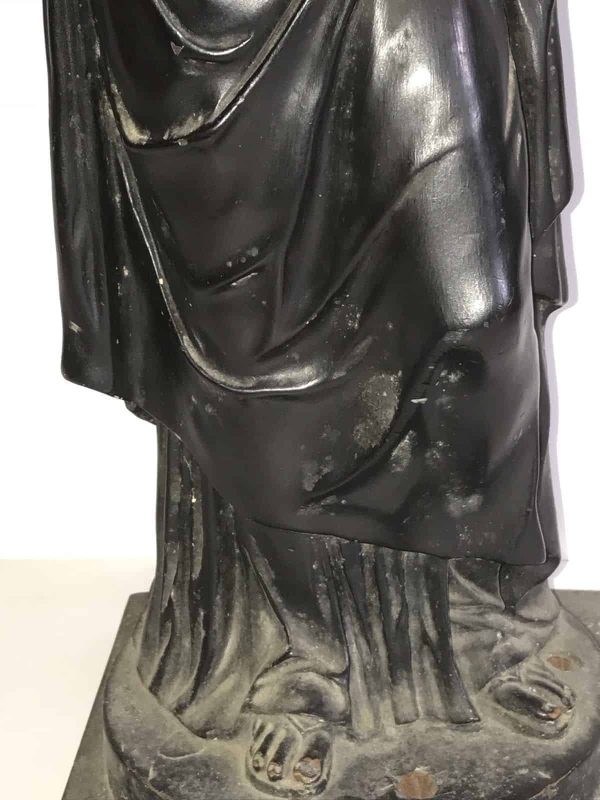 Rare 19th Century Ebonised Black Plaster Figure Humphrey Hopper - Image 4
