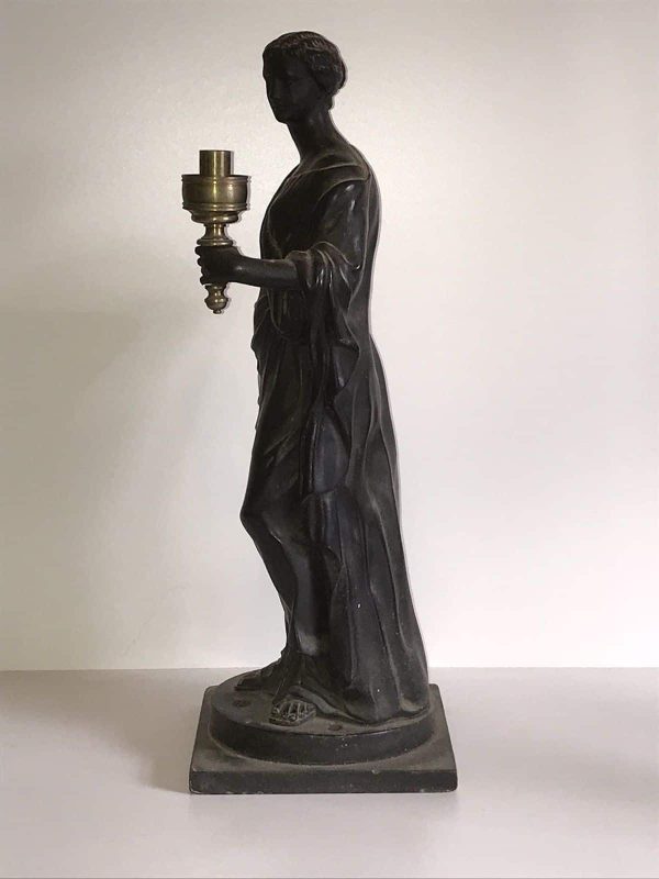 Rare 19th Century Ebonised Black Plaster Figure Humphrey Hopper - Image 6