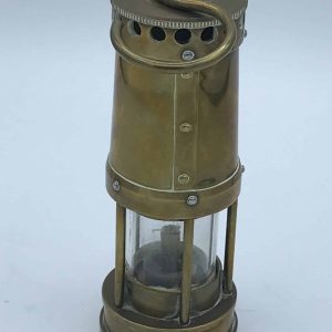 Small Welsh Brass Miners Lamp – Thomas & Williams – Vintage Collectible