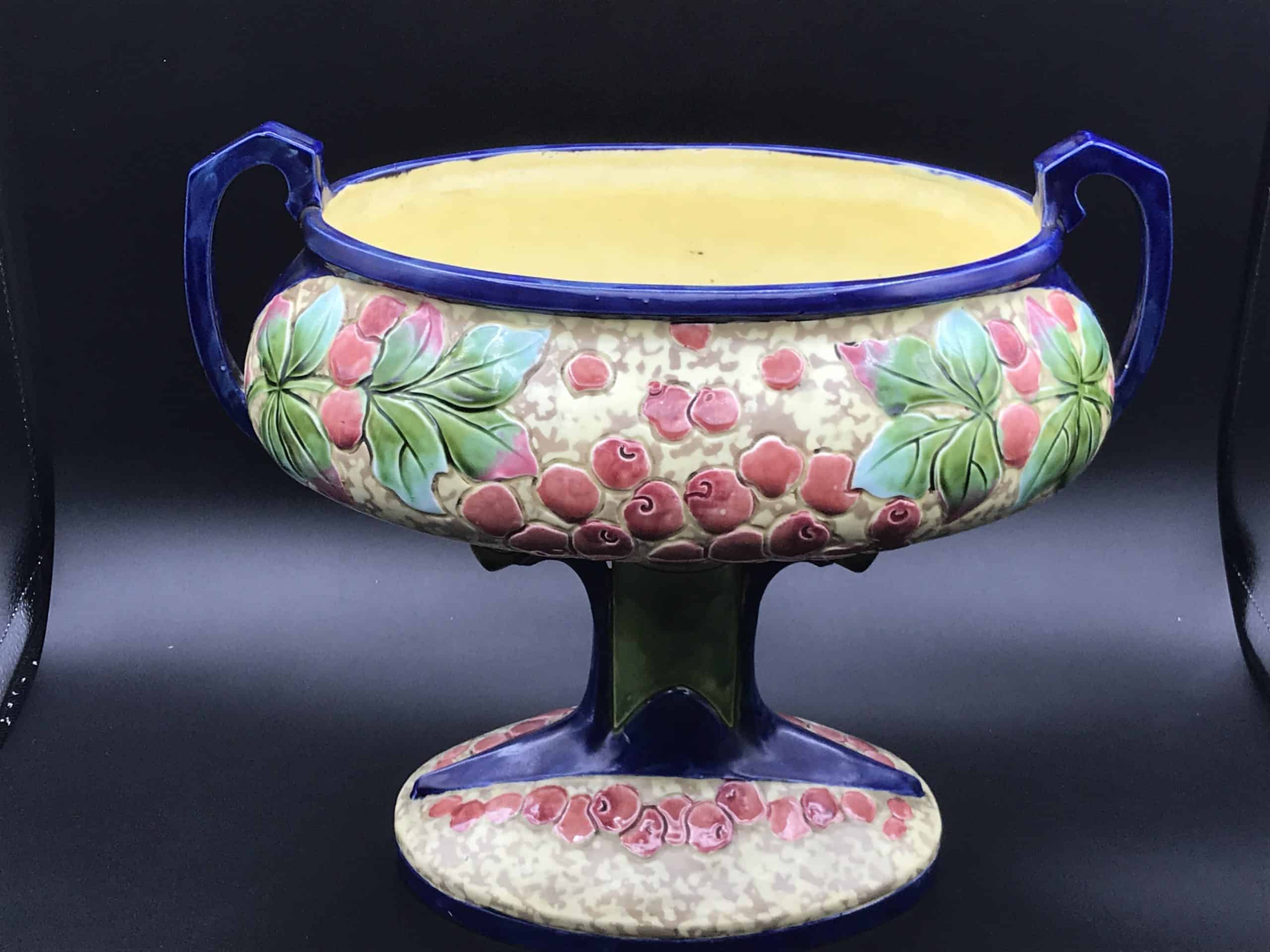 Royal Dux Art Nouveau Vase – Duxer Porzellen Majolica – Circa 1918 - Image 2
