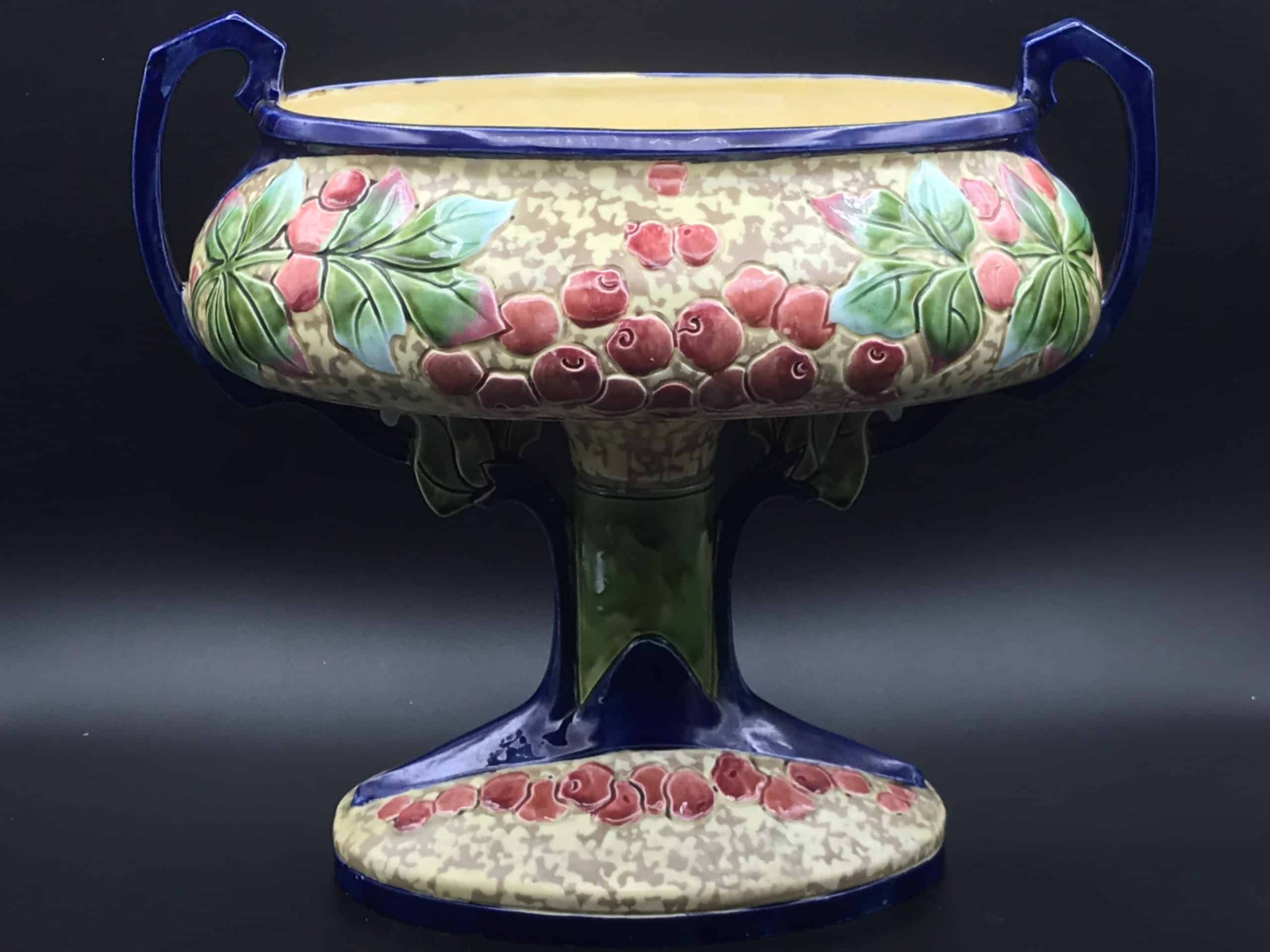Royal Dux Art Nouveau Vase – Duxer Porzellen Majolica – Circa 1918 - Image 13