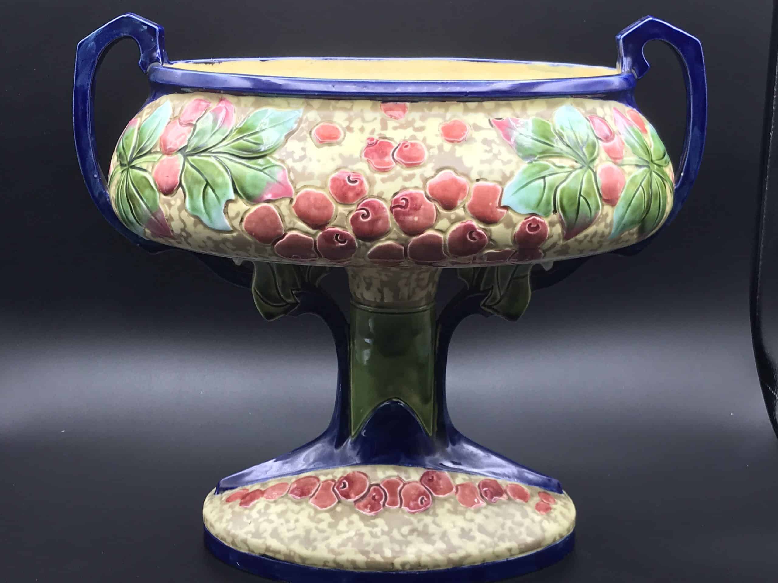 Royal Dux Art Nouveau Vase – Duxer Porzellen Majolica – Circa 1918 - Image 15