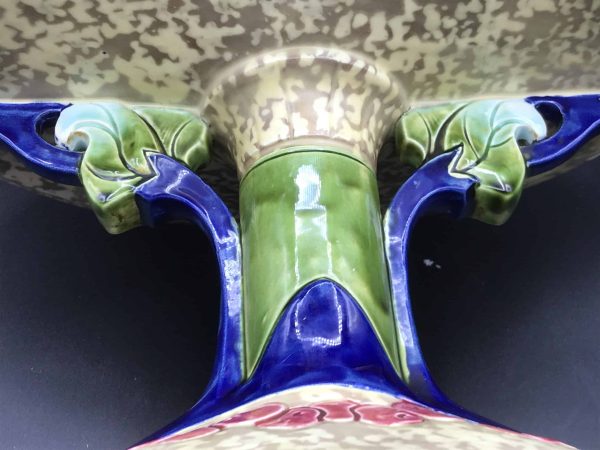 Royal Dux Art Nouveau Vase – Duxer Porzellen Majolica – Circa 1918 - Image 3