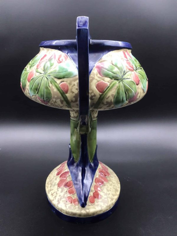 Royal Dux Art Nouveau Vase – Duxer Porzellen Majolica – Circa 1918 - Image 4