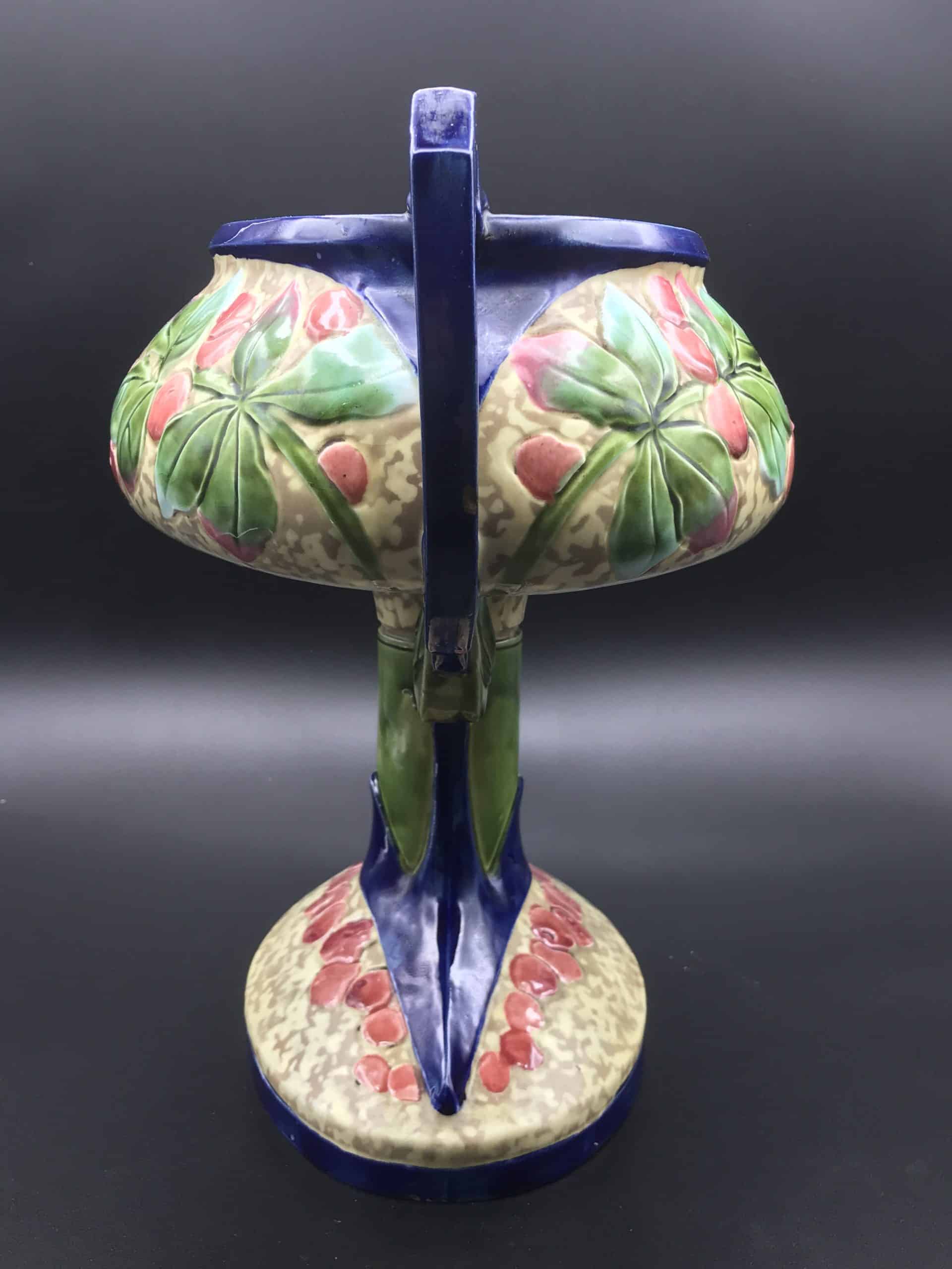 Royal Dux Art Nouveau Vase – Duxer Porzellen Majolica – Circa 1918 - Image 5