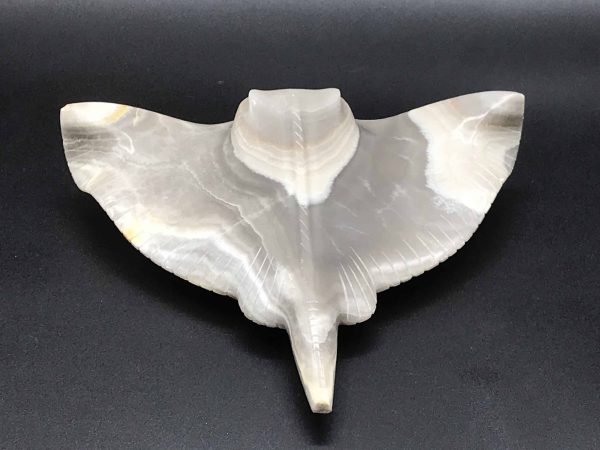 Carved and Polished Agate Model of a Sting Ray / Fish - Image 2