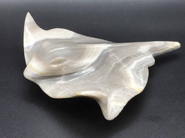 Carved and Polished Agate Model of a Sting Ray / Fish