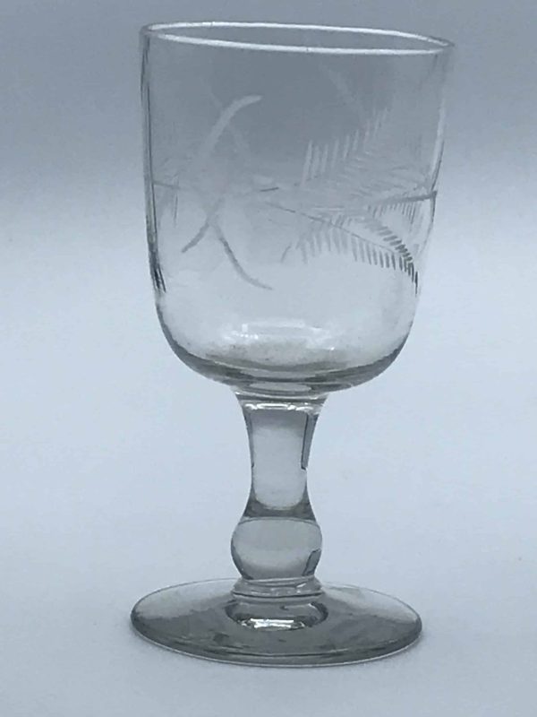 Mid 19th Century Victorian Engraved Bucket Rummer Drinking Glass - Image 6
