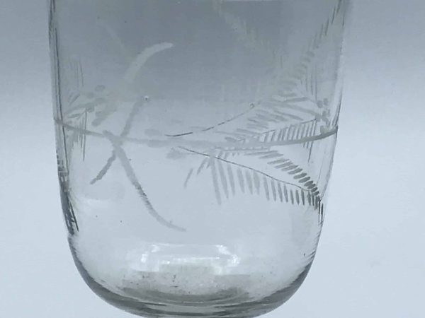 Mid 19th Century Victorian Engraved Bucket Rummer Drinking Glass - Image 8