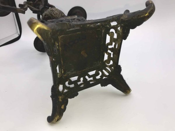 Pair of 19th Century Antique Bronze Candelabra – Ornate Gothic Revival Candlesticks - Image 11