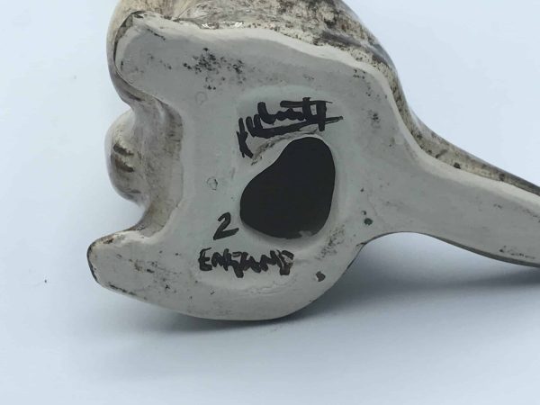 Pair Winstanley Ceramic Pottery Meerkats with Glass Eyes – Size 2, 6.5 Inches Long - Image 12
