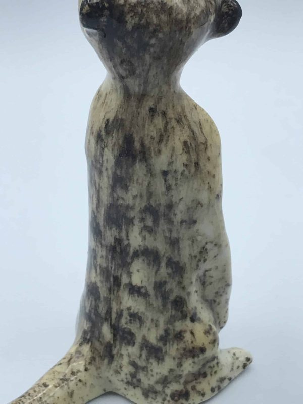 Pair Winstanley Ceramic Pottery Meerkats with Glass Eyes – Size 2, 6.5 Inches Long - Image 9