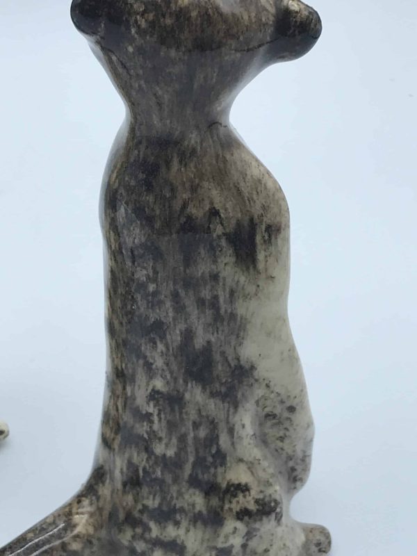 Pair Winstanley Ceramic Pottery Meerkats with Glass Eyes – Size 2, 6.5 Inches Long - Image 10