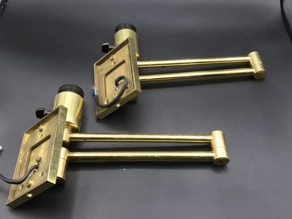 Pair of Brass Hansons of New York Swivel Wall Lights – Mid-Century Modern - Image 7