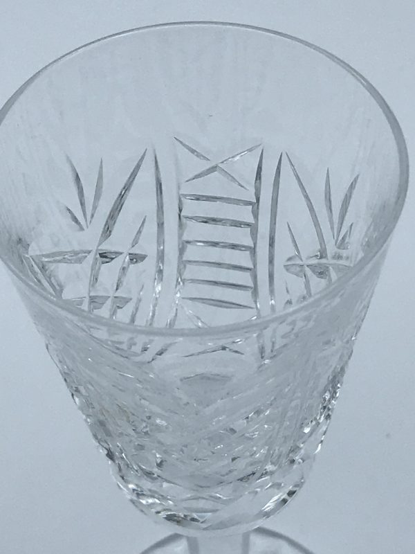 Set of 5 Waterford Crystal Sherry Glasses – Clare Cut Pattern – Ireland - Image 6