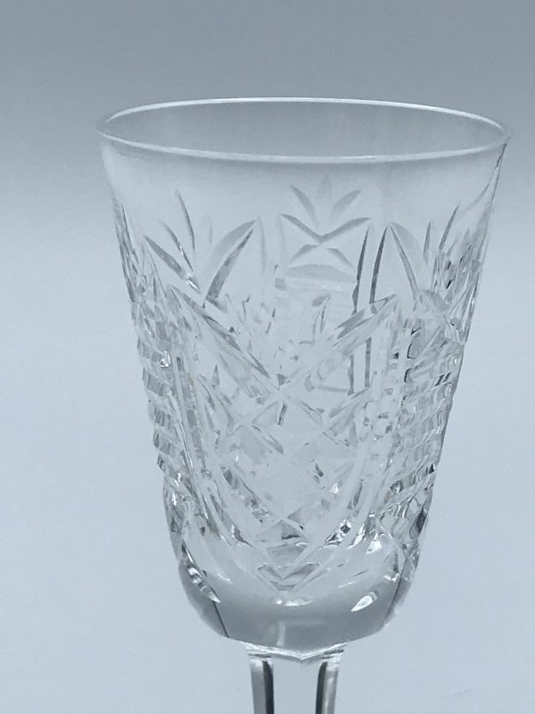 Set of 5 Waterford Crystal Sherry Glasses – Clare Cut Pattern – Ireland - Image 7