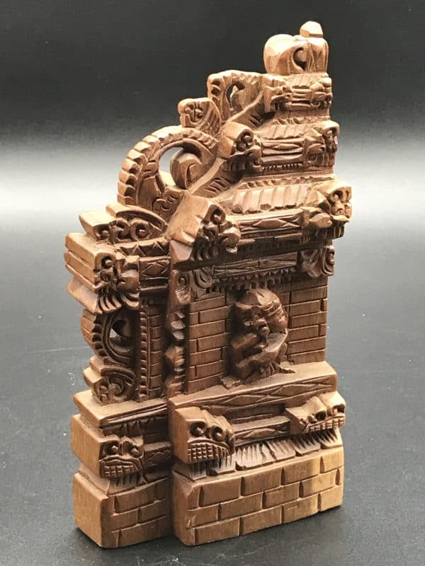 Hand-Carved Siamese Wood Bookends – Architectural Style, c.1900s - Image 7
