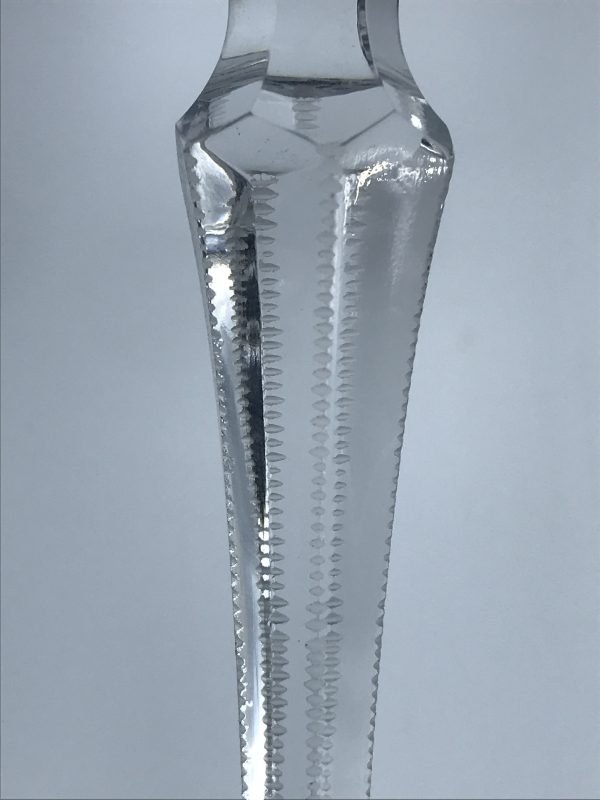 Set of Six Mid-Century Bohemian Flashed Cut Crystal Hock Glasses - Image 7