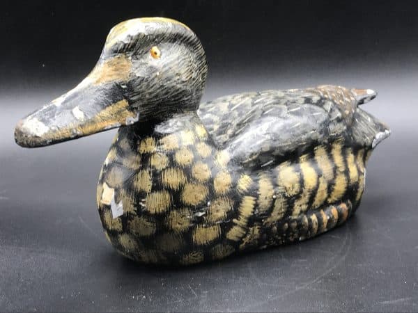 Antique Cast Iron & Enamel Decoy Duck Sink Box – Hand-Painted & Highly Detailed