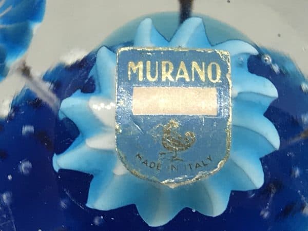 Vintage Italian Murano Glass Floral Paperweight - Image 4