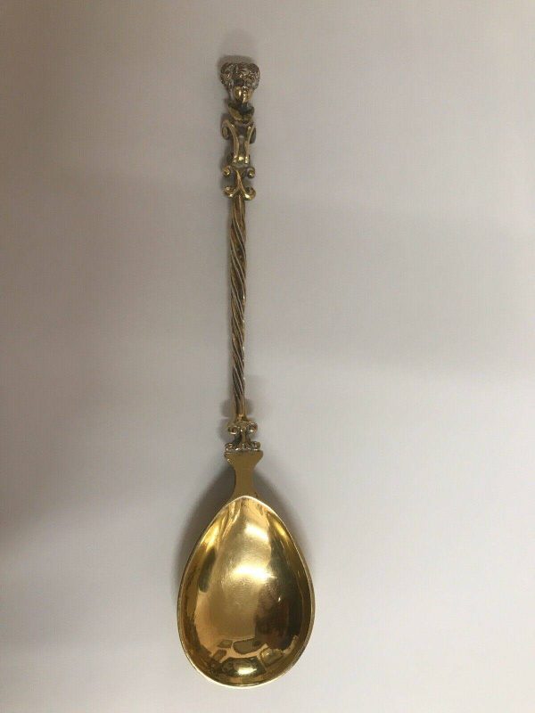 🥄 Gold on Sterling Silver Spoon (London 1864) – Henry Holland - Image 2