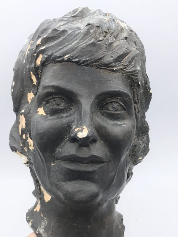 Large Vintage Plaster Bust of a Lady – Possibly Belgian School - Image 5