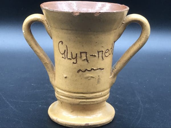 1839 - 1939 Welsh Ewenny Clay Pits Pottery Two Handle Vase - Image 9