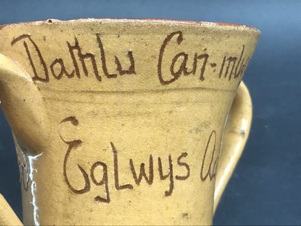 1839 - 1939 Welsh Ewenny Clay Pits Pottery Two Handle Vase - Image 5