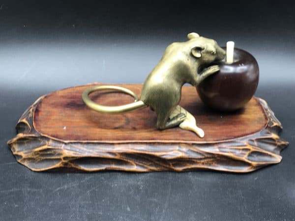 19th Century Japanese Bronze Mouse with Ivory Embellishments - Image 4