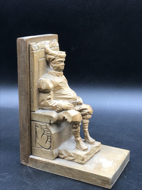 Piar Carved Wood Book Ends Don Quixote and Sancho Panza - Image 9