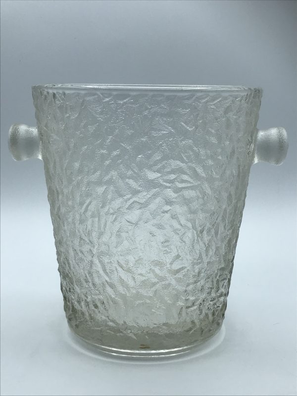 Mid-Century Scandinavian Textured Glass Ice Bucket – Ice Glass Style