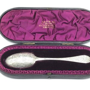 19th Century Sterling Silver Christening Spoon London 1890 Wakely & Wheeler