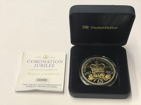 60th Coronation Jubilee Elizabeth 1953-2013 Bailiwick Of Jersey £5 Coin