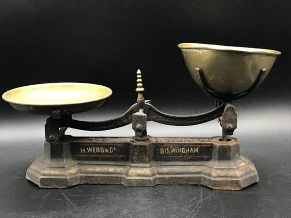 Antique Cast Iron Shop Weighing Scales H Webb & Co Birmingham