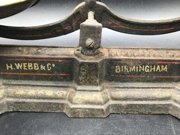 Antique Cast Iron Shop Weighing Scales H Webb & Co Birmingham - Image 4