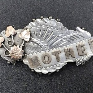 Antique Silver and Gold Brooch Mother by George Alfred Retchford 1913