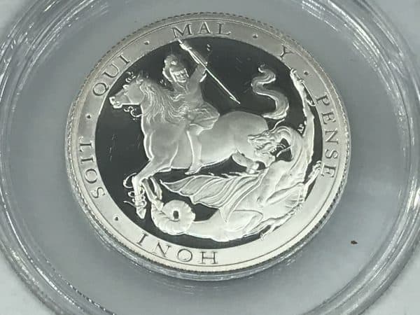 Pure Silver Proof Double Sovereign – Angela Pistrucci Design – COA & Box - Image 5