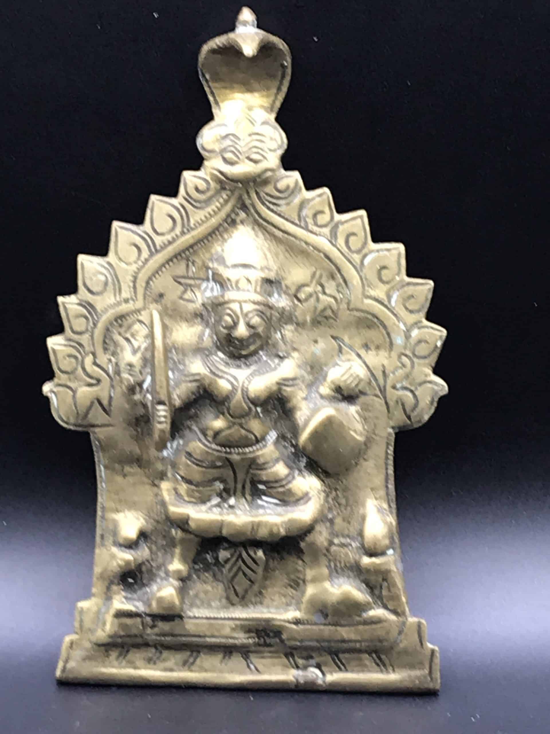 Virabhadra Icon Prayer Brass Plate India 18th 19th Century Antiques Arena