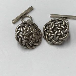 Pair Vintage Sterling Silver Cufflinks Cuff Links