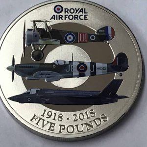 2018 The Royal Air Force RAF Centenary Jersey Five Pound Coin