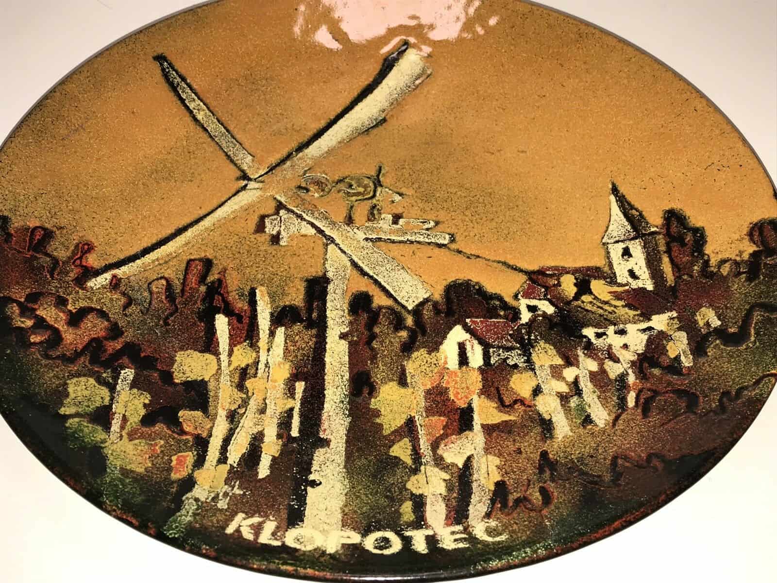 1960s Enamel Charger Zagreb Rucni Rad Mid-Century Studio Art - Image 3