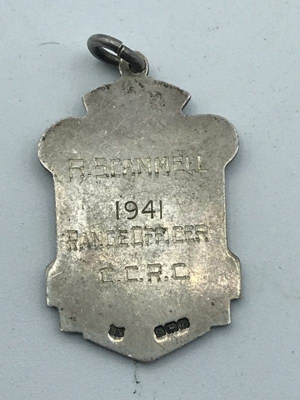 Sterling Silver Fob Medal Society of Rifle Miniature Clubs Wales & Monmouthshire - Image 6